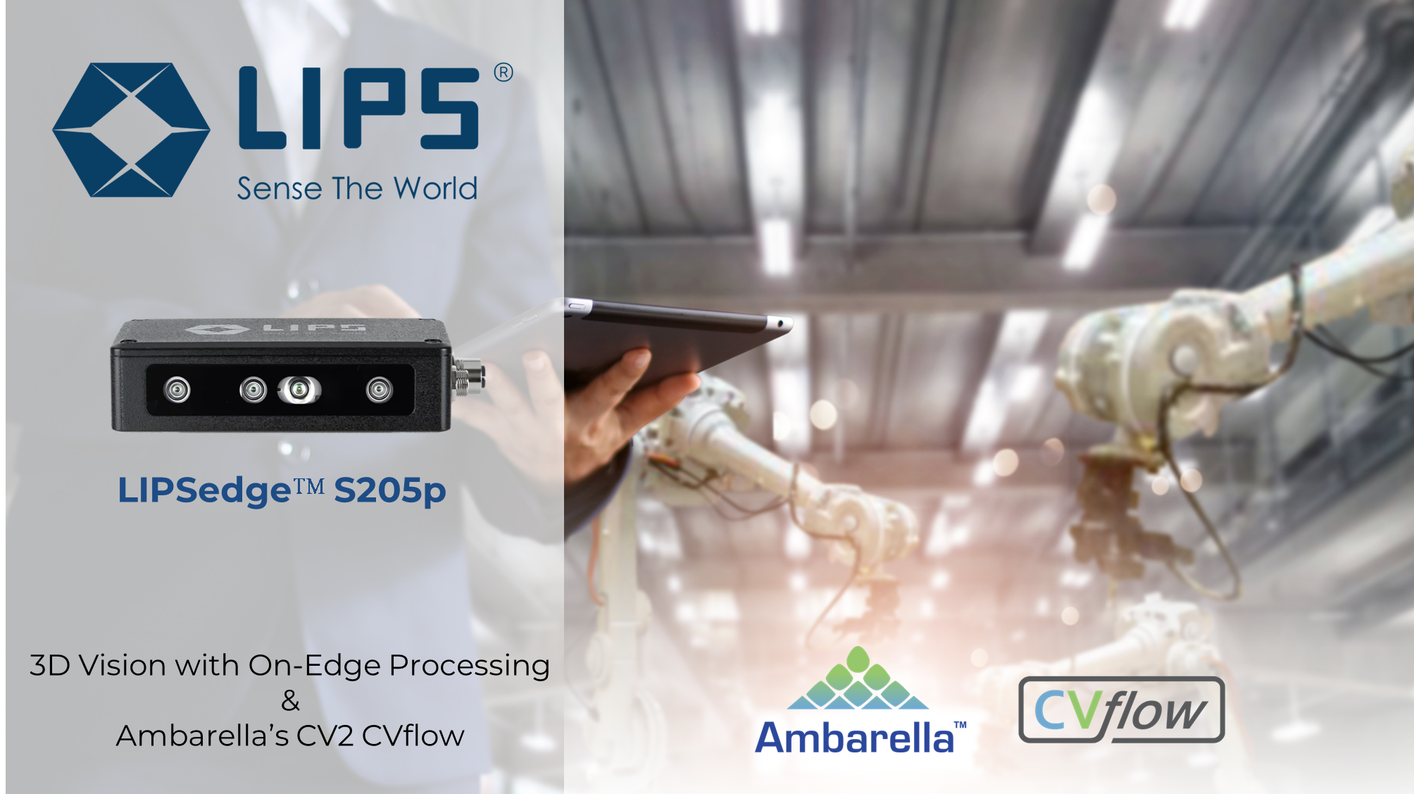 Factory Automation with On-board CV2 SoC in 3D Depth Cameras